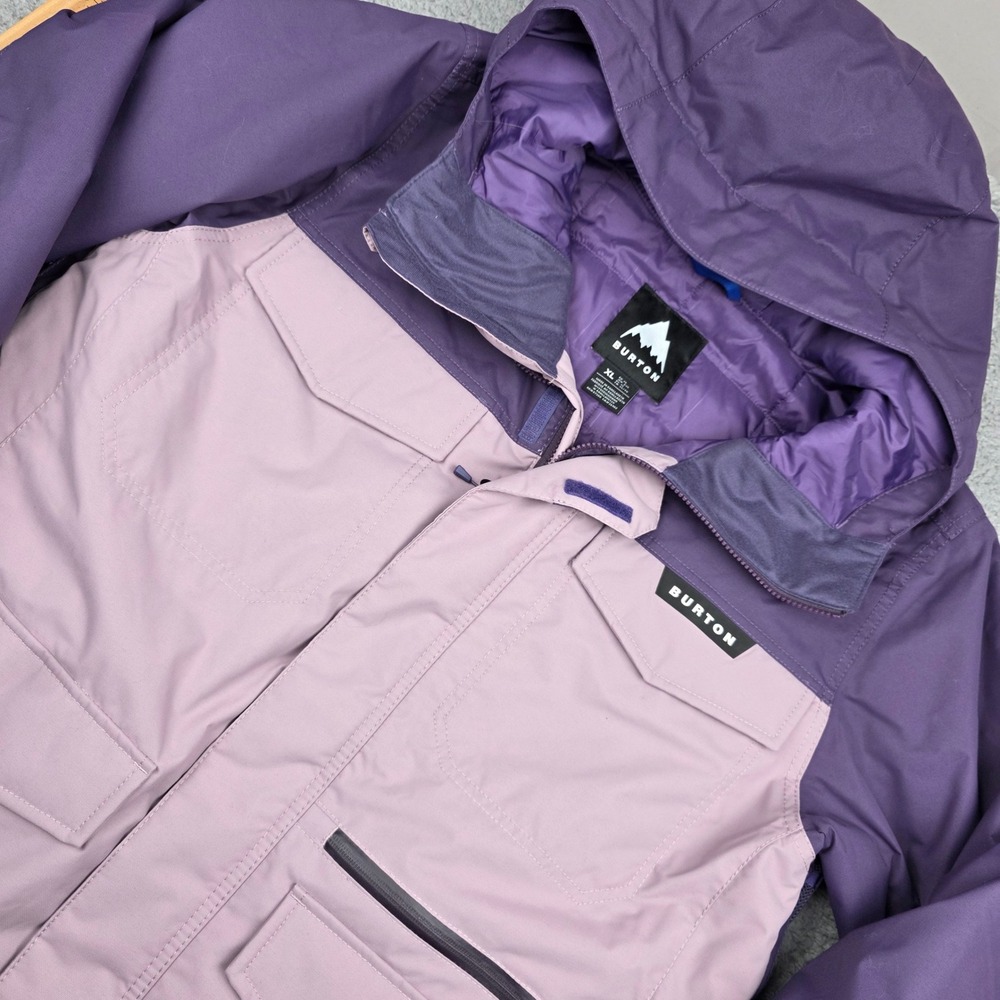 Burton Covert‎ 2L Snowboard Jacket Mens XL Purple Lavender Colorblock Hooded